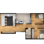 3 Dormitorios - Dpto. 101 - 105.5 m2