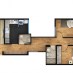 3 Dormitorios - Dpto. 201 - 90.5 m2